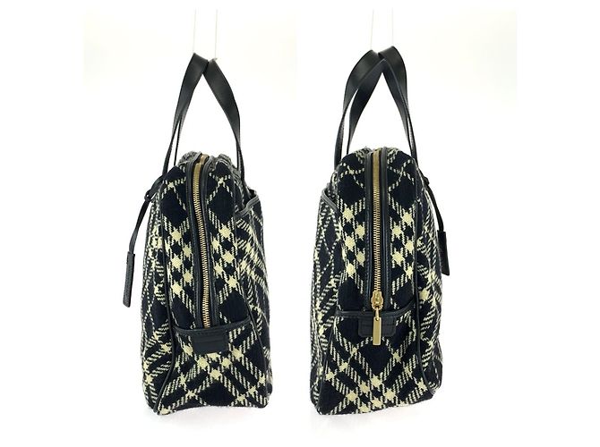 Burberry Handtasche mit Check-Muster Schwarz Aus weiß - Ansicht 8