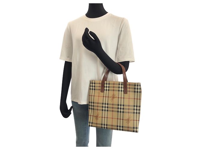 Burberry Nova Check Shadow Tote Bag Braun Beige - Ansicht 6
