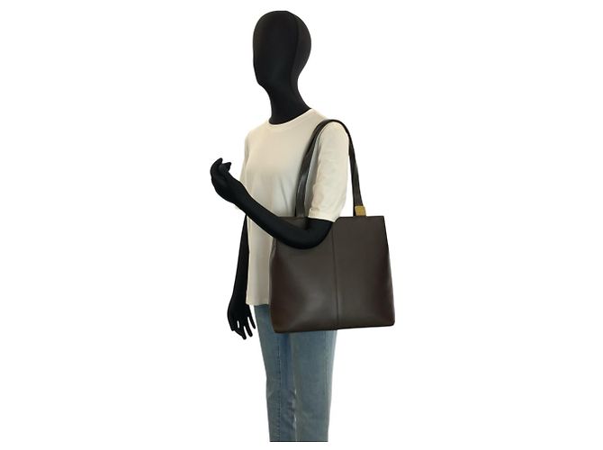 Burberry Shopper aus braunem Leder - Ansicht 6
