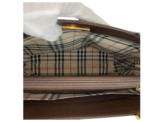 Burberry Shopper aus braunem Leder - Ansicht 8