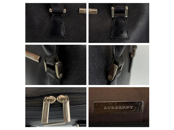 Borsa tote Burberry in pelle nera Nero - vista 4