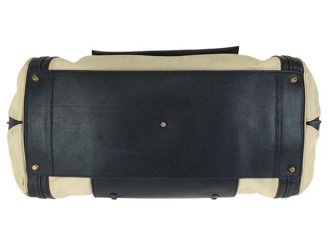 Chloé Alice Leder-Tote-Bag Schwarz Beige - Ansicht 10