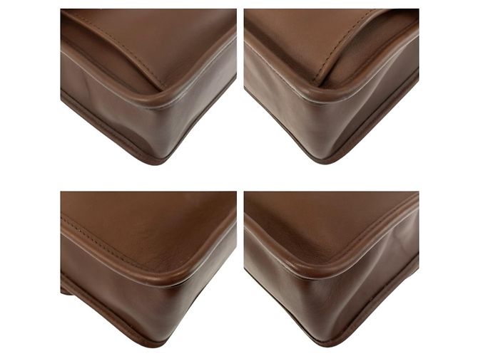 Mallette COACH en cuir marron vintage - vue 4