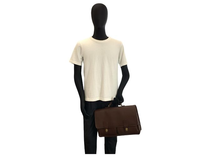 Mallette COACH en cuir marron vintage - vue 7