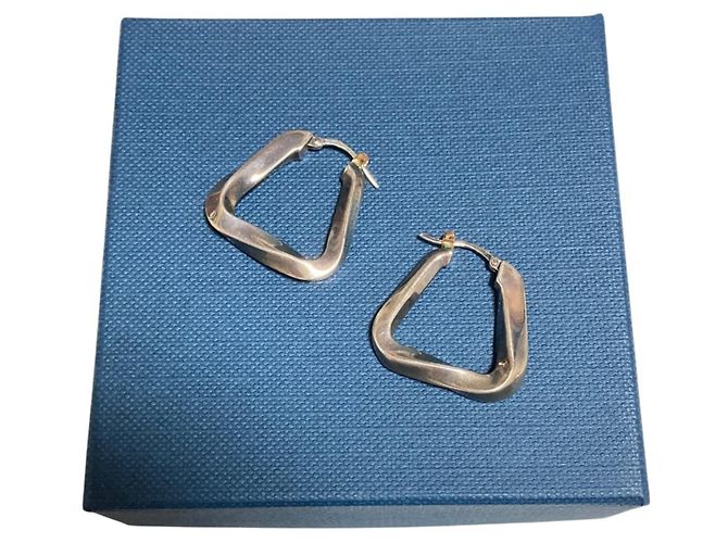 Bottega Veneta Orecchini Triangle Twist 925 Argento - vista 9
