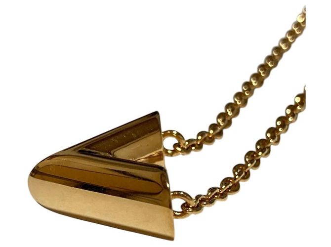 Colar Louis Vuitton Essential V Dourado - vista 3