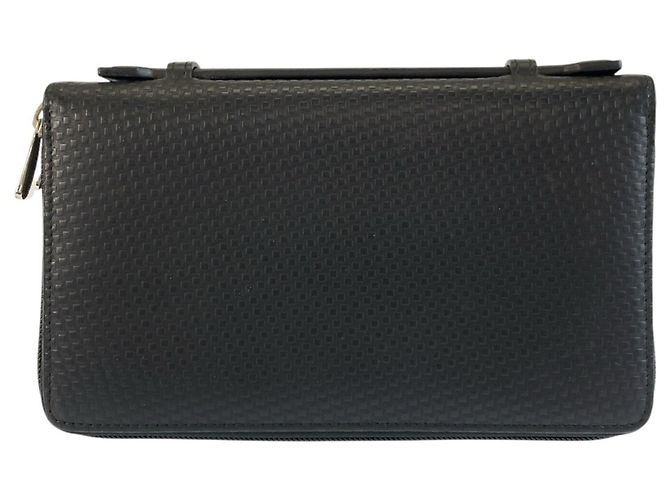 Alfred Dunhill Portafoglio lungo Dunhill Micro D-Eight in pelle nera Nero - vista 2