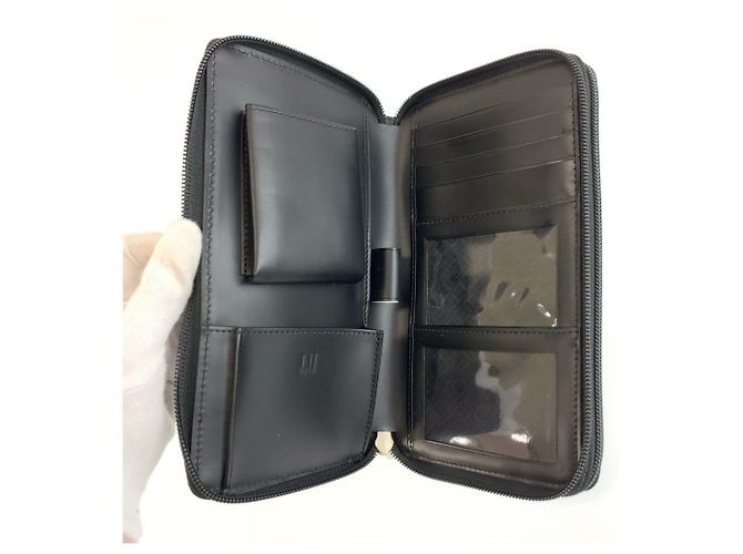 Alfred Dunhill Portafoglio lungo Dunhill Micro D-Eight in pelle nera Nero - vista 4