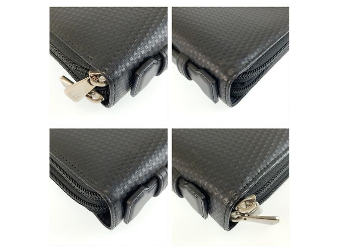 Alfred Dunhill Portafoglio lungo Dunhill Micro D-Eight in pelle nera Nero - vista 8