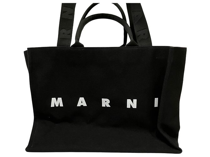Marni Shopper-Bag aus schwarzem Canvas - Ansicht 2