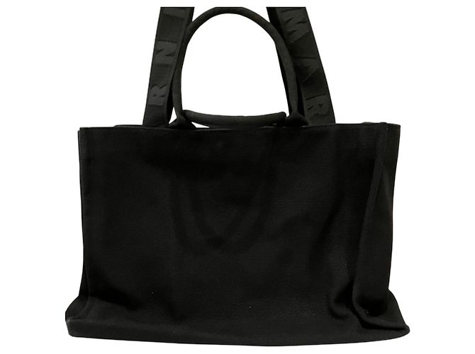 Marni Shopper-Bag aus schwarzem Canvas - Ansicht 4