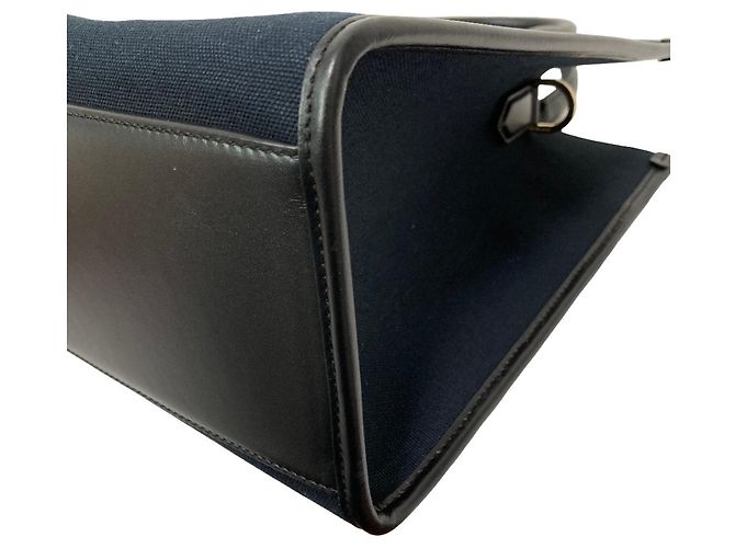 Dolce & Gabbana DG Canvas Tote Bag mit Lederpiping Schwarz Blau - Ansicht 11