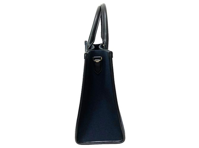 Dolce & Gabbana DG Canvas Tote Bag mit Lederpiping Schwarz Blau - Ansicht 4