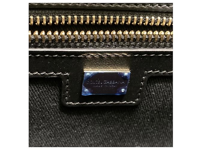 Dolce & Gabbana DG Canvas Tote Bag mit Lederpiping Schwarz Blau - Ansicht 6
