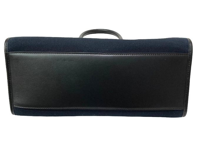 Dolce & Gabbana DG Canvas Tote Bag mit Lederpiping Schwarz Blau - Ansicht 7