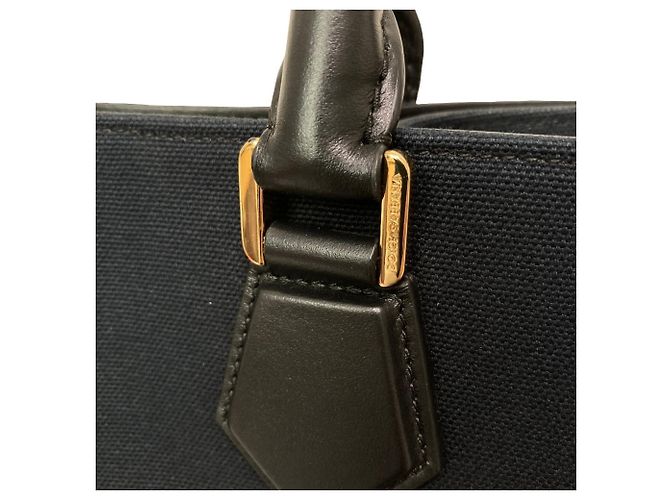 Dolce & Gabbana DG Canvas Tote Bag mit Lederpiping Schwarz Blau - Ansicht 9