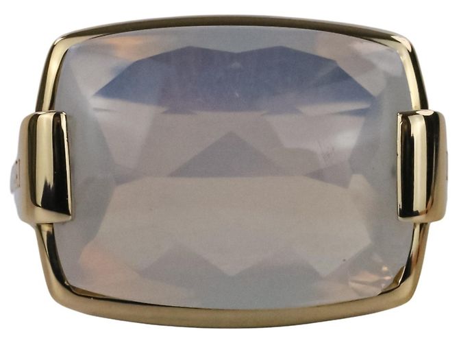 Bulgari Anello Bvlgari Allegra in oro 18K e quarzo latte - vista 2
