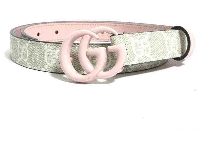Gucci GG Supreme Marmont schmaler Gürtel Pink Beige - Ansicht 2