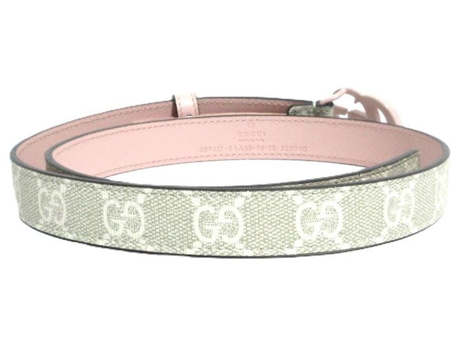 Gucci GG Supreme Marmont schmaler Gürtel Pink Beige - Ansicht 4