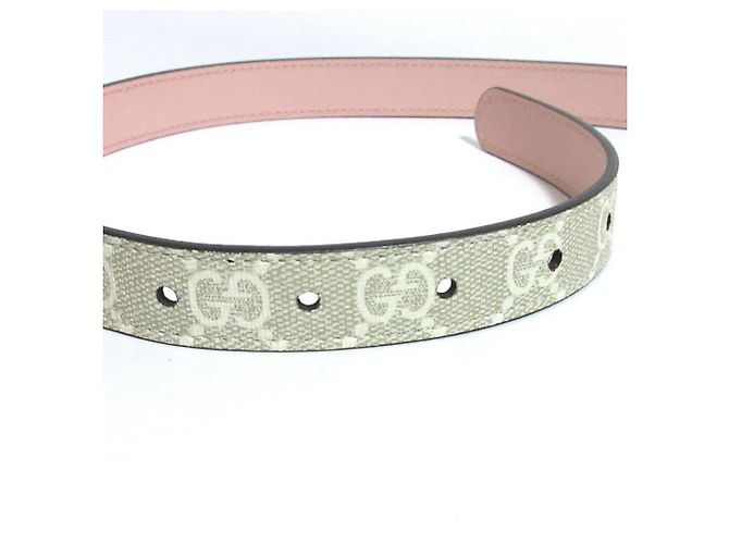 Gucci GG Supreme Marmont schmaler Gürtel Pink Beige - Ansicht 8