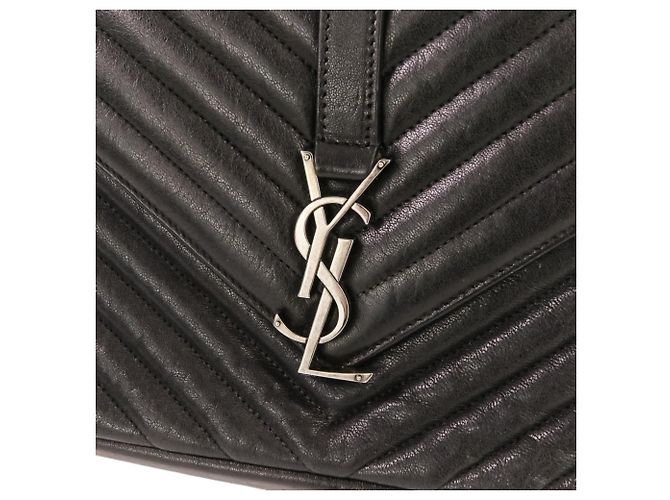 Borsa a tracolla in pelle College Medium Yves Saint Laurent Nero - vista 12