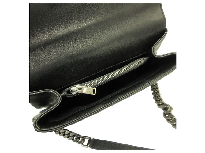Borsa a tracolla in pelle College Medium Yves Saint Laurent Nero - vista 14