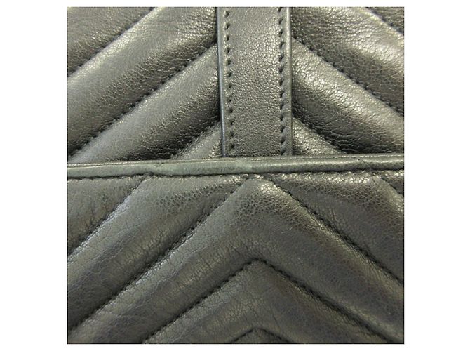 Borsa a tracolla in pelle College Medium Yves Saint Laurent Nero - vista 18