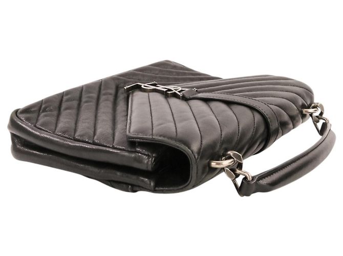 Borsa a tracolla in pelle College Medium Yves Saint Laurent Nero - vista 5