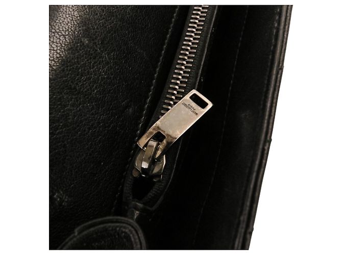 Borsa a tracolla in pelle College Medium Yves Saint Laurent Nero - vista 9