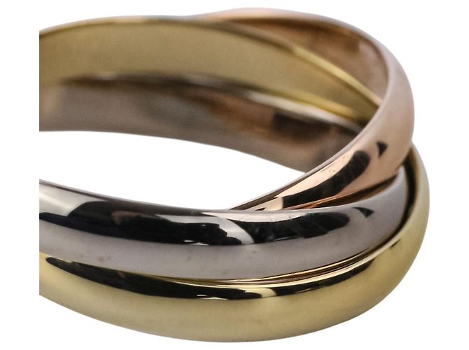 Bague Cartier Trinity en or rose blanc et jaune 18K - vue 10
