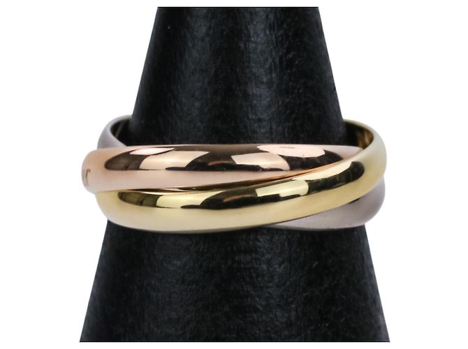 Bague Cartier Trinity en or rose blanc et jaune 18K - vue 3