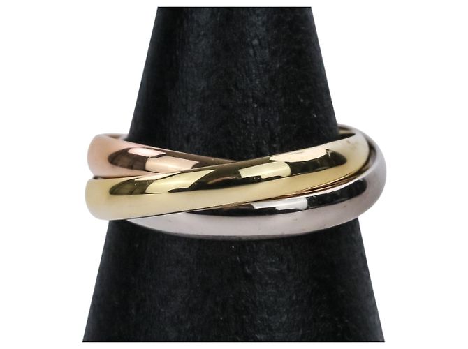 Bague Cartier Trinity en or rose blanc et jaune 18K - vue 4