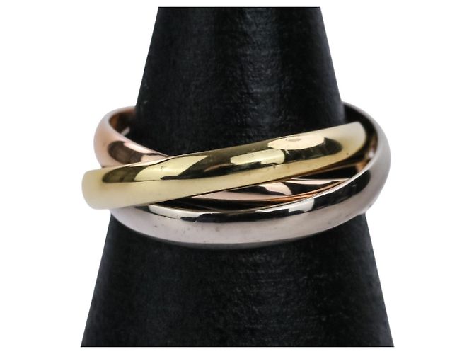 Bague Cartier Trinity en or rose blanc et jaune 18K - vue 5