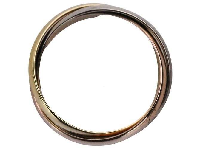 Bague Cartier Trinity en or rose blanc et jaune 18K - vue 6