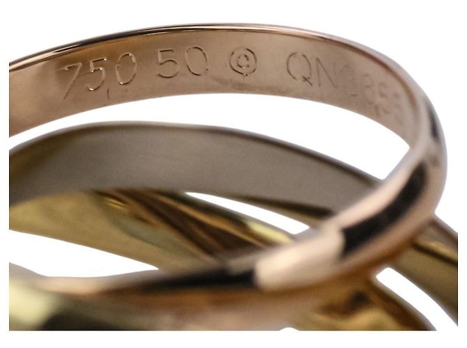 Bague Cartier Trinity en or rose blanc et jaune 18K - vue 7