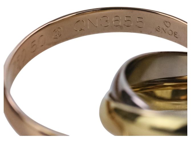 Bague Cartier Trinity en or rose blanc et jaune 18K - vue 8