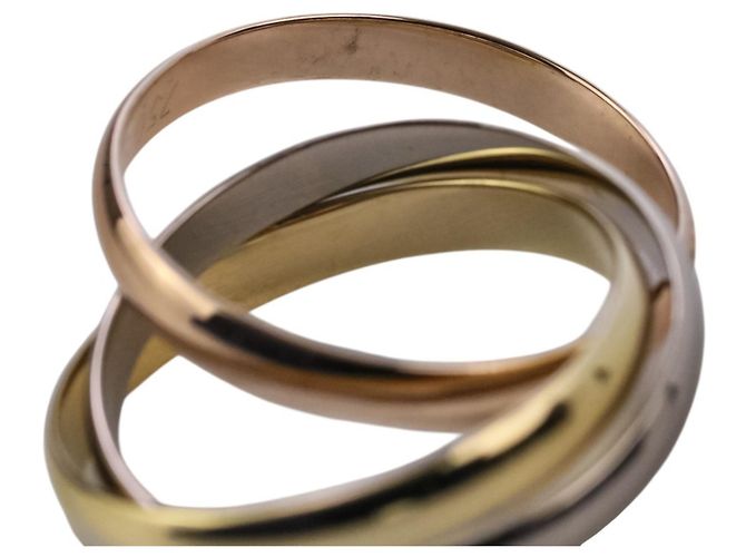 Bague Cartier Trinity en or rose blanc et jaune 18K - vue 9