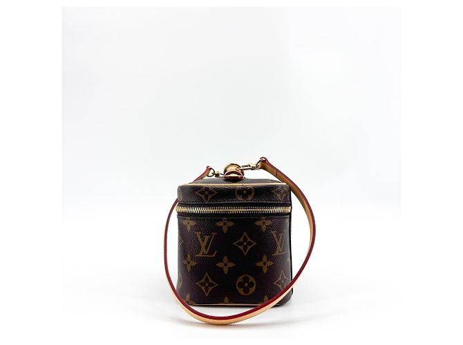 Louis Vuitton Nice Vanity Case Monogram Canvas Nano Castaño - vista 4