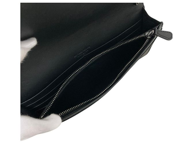 Borsa a tracolla con catena e portafoglio Bottega Veneta Intrecciato Nero - vista 13