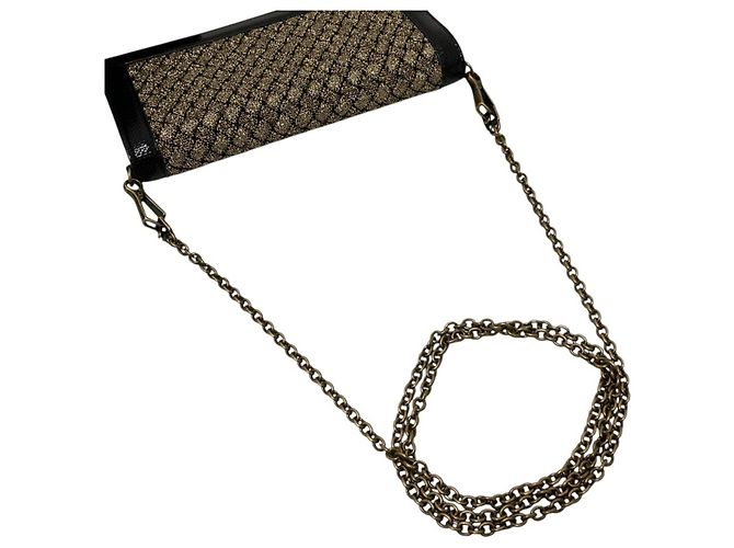 Borsa a tracolla con catena e portafoglio Bottega Veneta Intrecciato Nero - vista 16