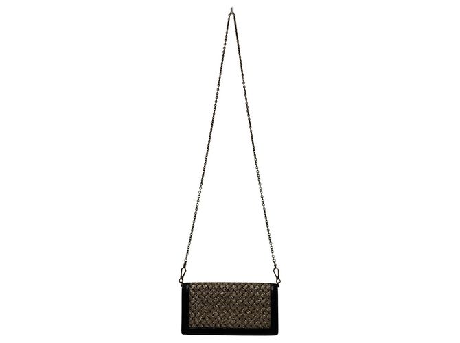 Borsa a tracolla con catena e portafoglio Bottega Veneta Intrecciato Nero - vista 5