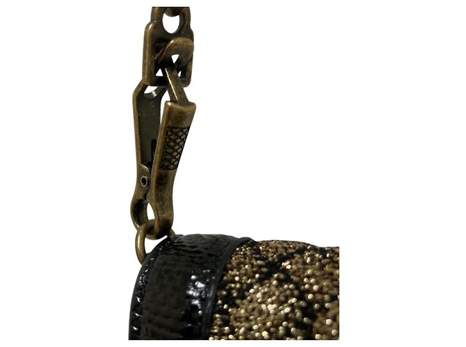 Borsa a tracolla con catena e portafoglio Bottega Veneta Intrecciato Nero - vista 8