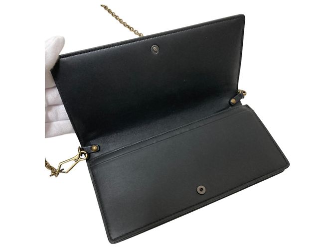 Borsa a tracolla con catena e portafoglio Bottega Veneta Intrecciato Nero - vista 9