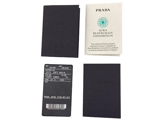 Prada Triangle Plate Soft Grain Leather One-Shoulder Bag Brown - view 14