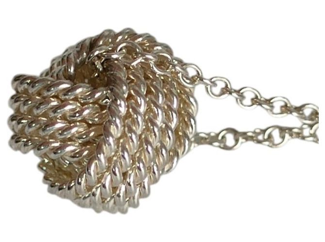 Autre Marque Collana con pendente Tiffany Somerset Mesh Ball Chain Argento - vista 3