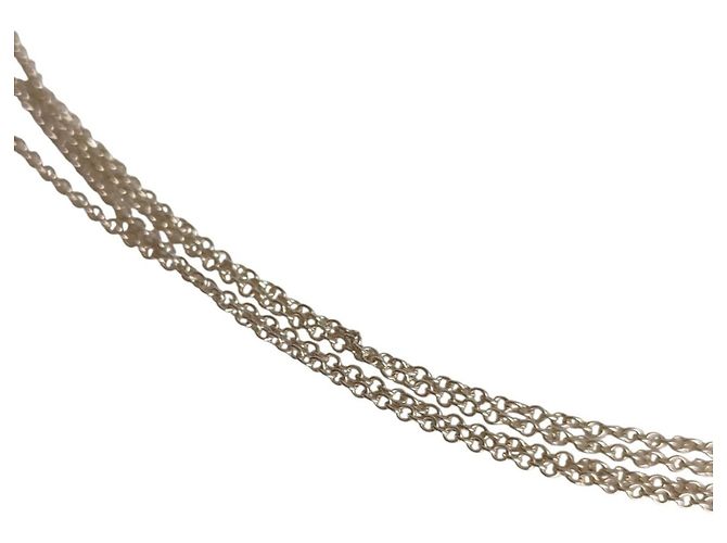 Autre Marque Collana con pendente Tiffany Somerset Mesh Ball Chain Argento - vista 4
