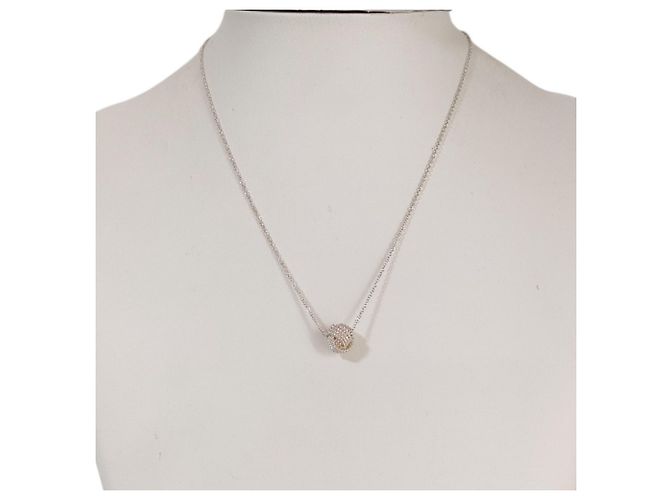 Autre Marque Collana con pendente Tiffany Somerset Mesh Ball Chain Argento - vista 7