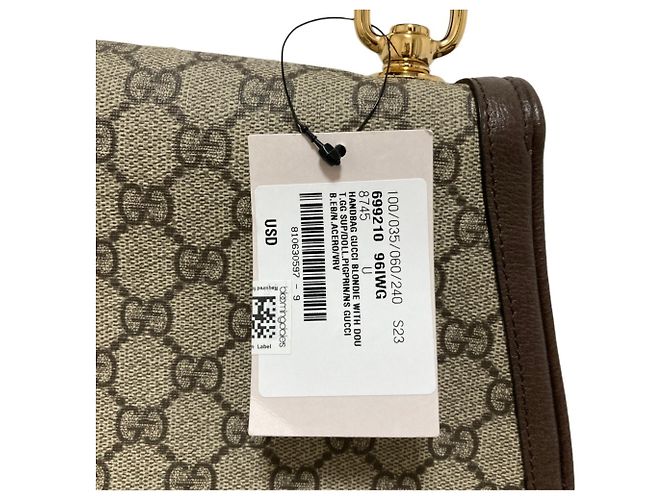 Borsa a tracolla Gucci Blondie GG Supreme Marrone - vista 17