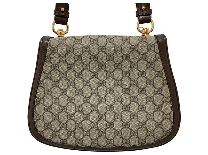 Borsa a tracolla Gucci Blondie GG Supreme Marrone - vista 2