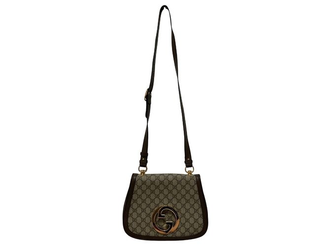 Borsa a tracolla Gucci Blondie GG Supreme Marrone - vista 5